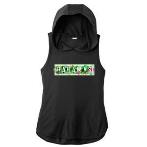 Bahamas Framed Floral Design Ladies PosiCharge Tri-Blend Wicking Draft Hoodie Tank