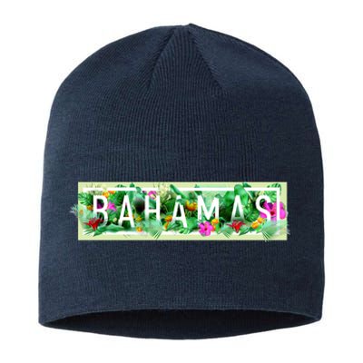 Bahamas Framed Floral Design Sustainable Beanie