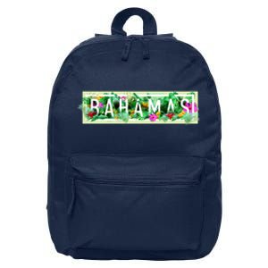 Bahamas Framed Floral Design 16 in Basic Backpack