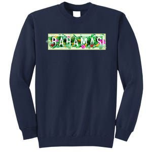 Bahamas Framed Floral Design Tall Sweatshirt