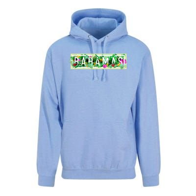 Bahamas Framed Floral Design Unisex Surf Hoodie