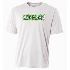 Bahamas Framed Floral Design Cooling Performance Crew T-Shirt