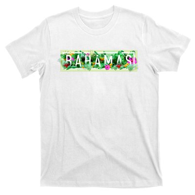 Bahamas Framed Floral Design T-Shirt