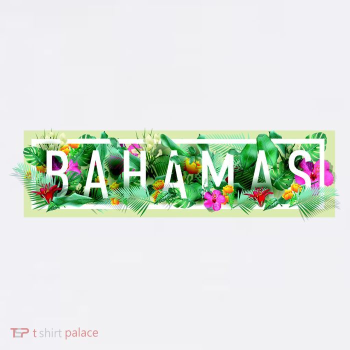 Bahamas Framed Floral Design Tall T-Shirt