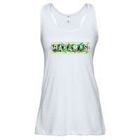 Bahamas Framed Floral Design Ladies Essential Flowy Tank