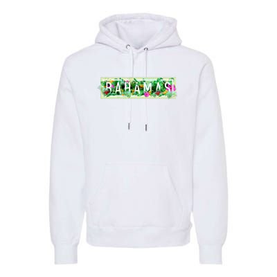 Bahamas Framed Floral Design Premium Hoodie