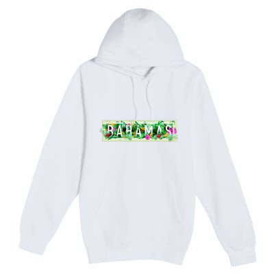 Bahamas Framed Floral Design Premium Pullover Hoodie