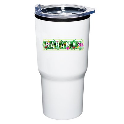Bahamas Framed Floral Design Tumbler