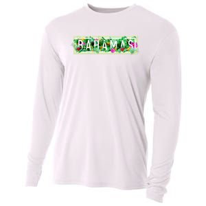 Bahamas Framed Floral Design Cooling Performance Long Sleeve Crew