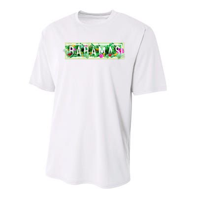 Bahamas Framed Floral Design Performance Sprint T-Shirt