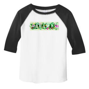 Bahamas Framed Floral Design Toddler Fine Jersey T-Shirt