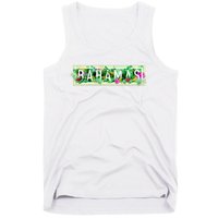 Bahamas Framed Floral Design Tank Top