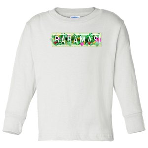 Bahamas Framed Floral Design Toddler Long Sleeve Shirt