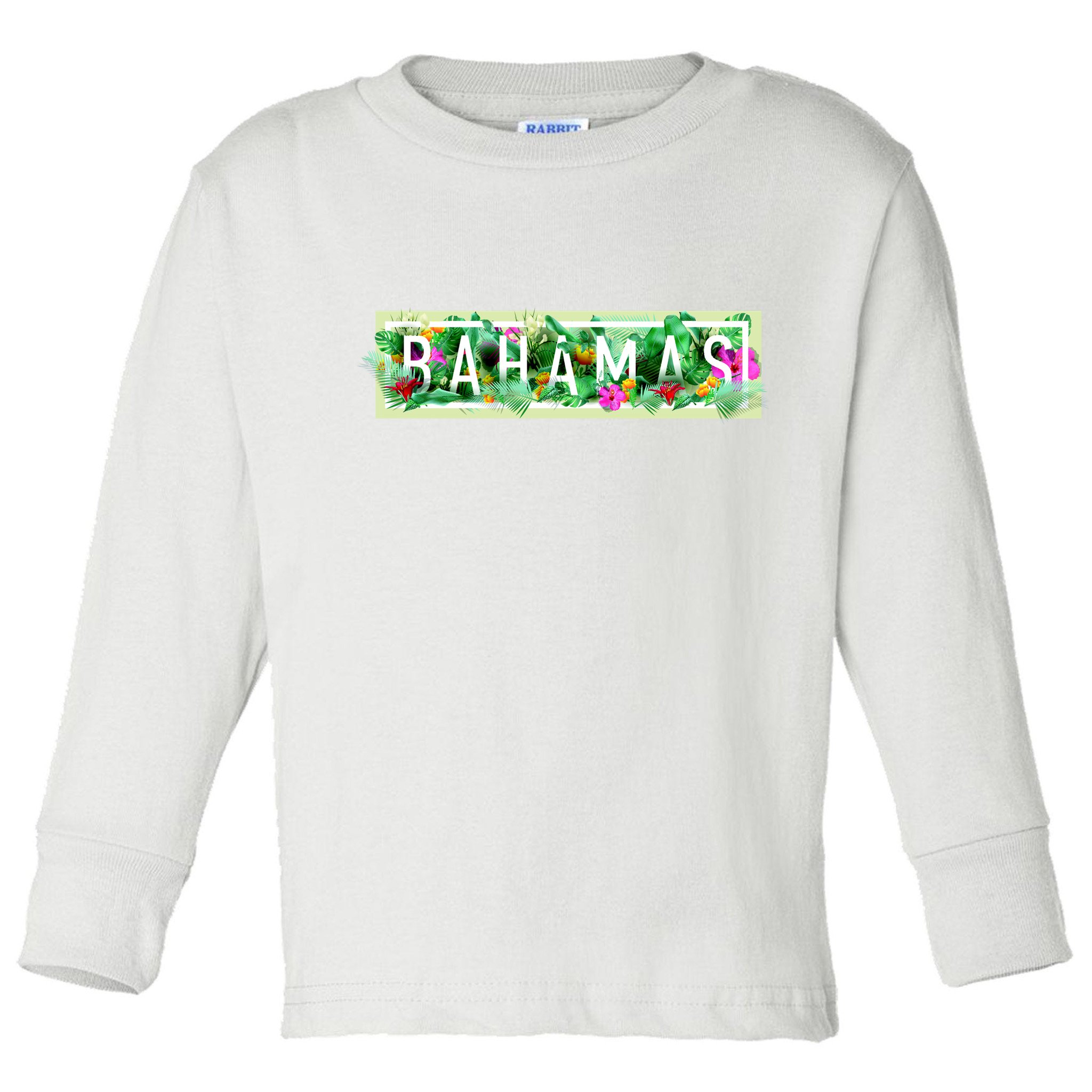 Bahamas Framed Floral Design Toddler Long Sleeve Shirt