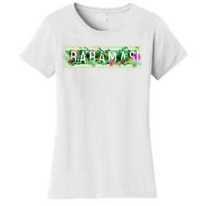 Bahamas Framed Floral Design Women's T-Shirt