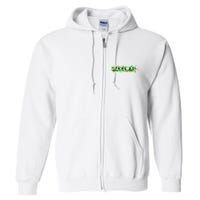 Bahamas Framed Floral Design Full Zip Hoodie