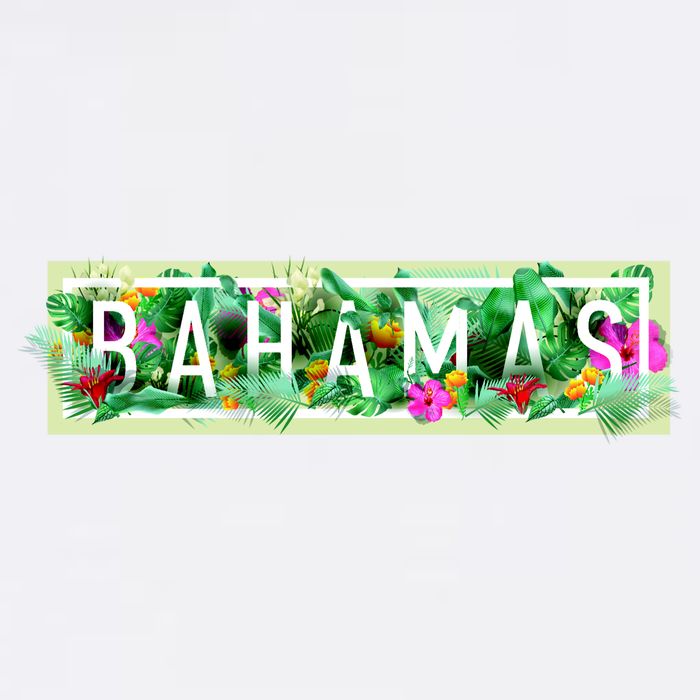 Bahamas Framed Floral Design Full Zip Hoodie