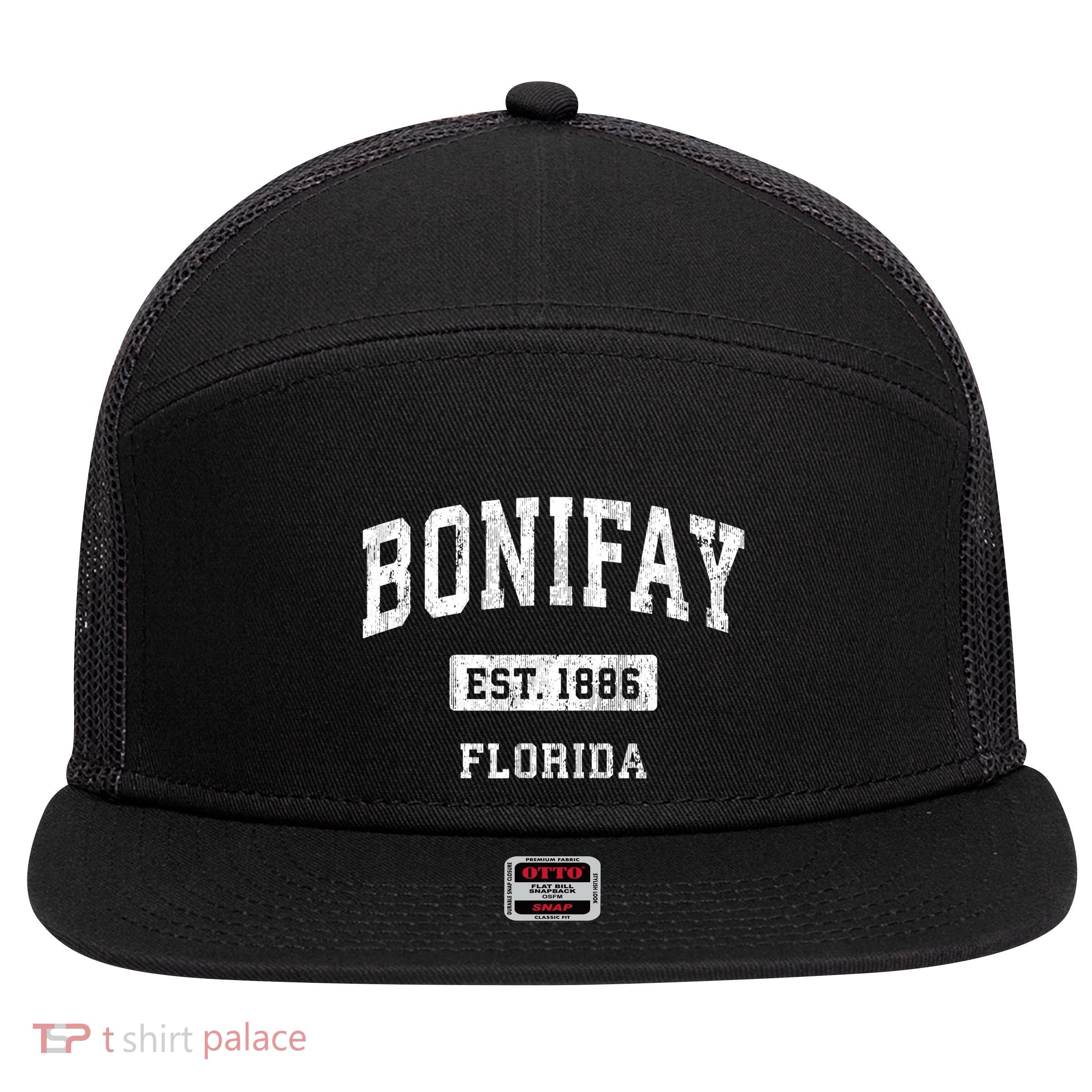 Bonifay Florida Fl Vintage Sports Established 7 Panel Mesh Trucker Snapback Hat