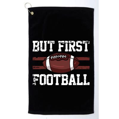 But First Football | Football Player Vintage Gift Golf Towel