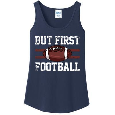 But First Football | Football Player Vintage Gift Ladies Essential Tank