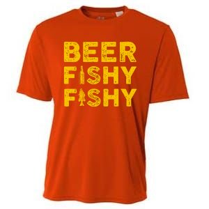 Beer Fishy Fishy Fishing Lover Funny Cooling Performance Crew T-Shirt