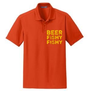 Beer Fishy Fishy Fishing Lover Funny Dry Zone Grid Polo