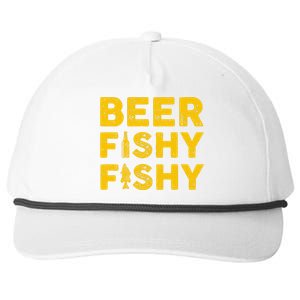 Beer Fishy Fishy Fishing Lover Funny Snapback Five-Panel Rope Hat