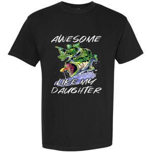 Bass Fishing Father's Day Awesome Like My Daughter Garment-Dyed Heavyweight T-Shirt