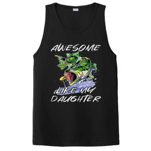 Bass Fishing Father's Day Awesome Like My Daughter PosiCharge Competitor Tank