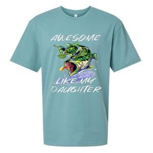 Bass Fishing Father's Day Awesome Like My Daughter Sueded Cloud Jersey T-Shirt