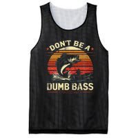 Bass Fishing Funny Dont Be A Dumb Bass Retro Fishing Gift Mesh Reversible Basketball Jersey Tank