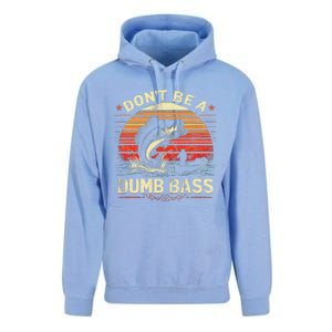 Bass Fishing Funny Dont Be A Dumb Bass Retro Fishing Gift Unisex Surf Hoodie