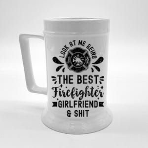 Best Firefighter Friend Funny Fire Fire Truck Graphic Cool Gift Beer Stein