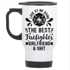 Best Firefighter Friend Funny Fire Fire Truck Graphic Cool Gift Stainless Steel Travel Mug