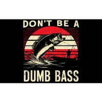 Bass Fishing Funny Dont Be A Dumb Bass Retro Fishing Gift Bumper Sticker