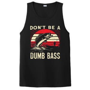 Bass Fishing Funny Dont Be A Dumb Bass Retro Fishing Gift PosiCharge Competitor Tank