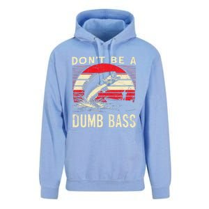 Bass Fishing Funny Dont Be A Dumb Bass Retro Fishing Gift Unisex Surf Hoodie