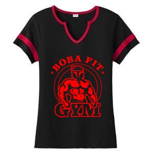 Boba Fit Fat Bodybuilding Gym Ladies Halftime Notch Neck Tee