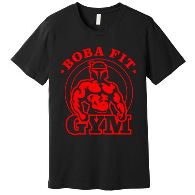 Boba Fit Fat Bodybuilding Gym Premium T-Shirt