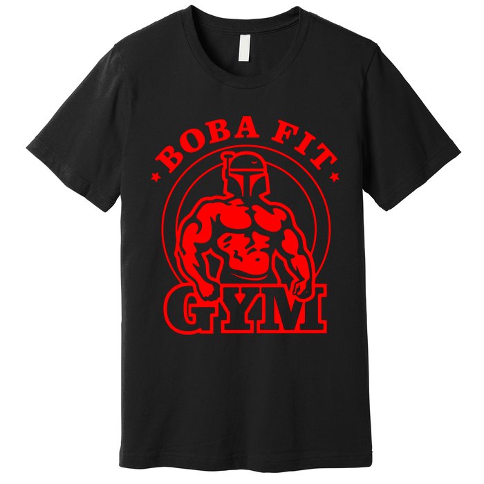 Boba Fit Fat Bodybuilding Gym Premium T-Shirt