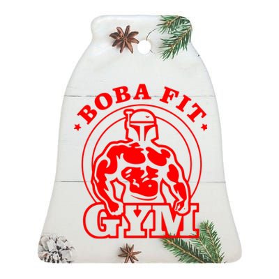 Boba Fit Fat Bodybuilding Gym Ceramic Bell Ornament