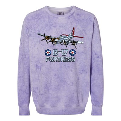 B17 Flying Fortress Bomber Colorblast Crewneck Sweatshirt