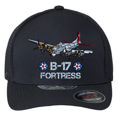 B17 Flying Fortress Bomber Flexfit Unipanel Trucker Cap
