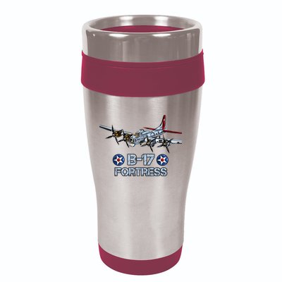 B17 Flying Fortress Bomber 16oz Travel Tumbler