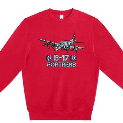 B17 Flying Fortress Bomber Premium Crewneck Sweatshirt