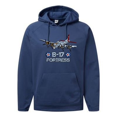 B17 Flying Fortress Bomber Performance Fleece Hoodie