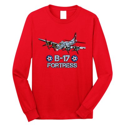 B17 Flying Fortress Bomber Long Sleeve Shirt