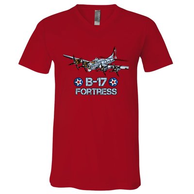 B17 Flying Fortress Bomber V-Neck T-Shirt