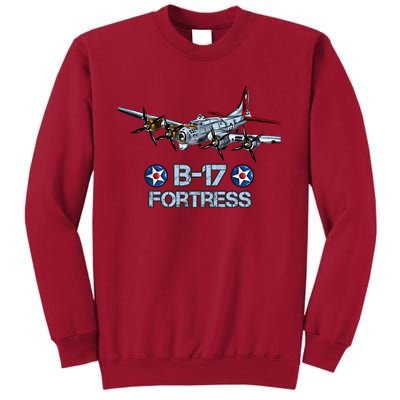 B17 Flying Fortress Bomber Tall Sweatshirt