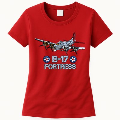 B17 Flying Fortress Bomber Womens T-Shirt